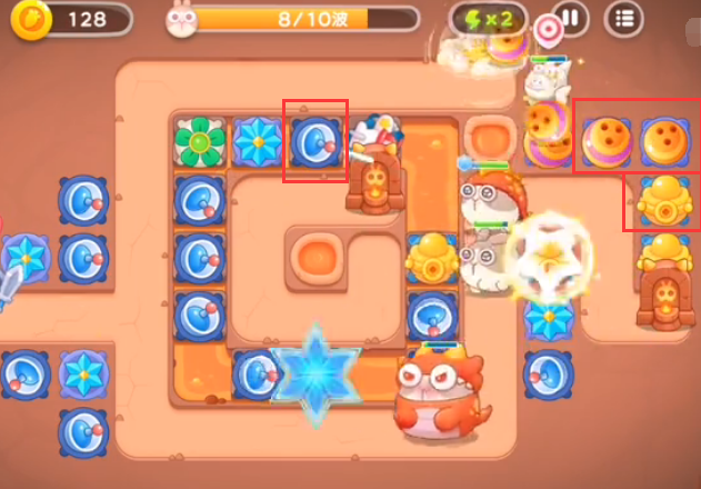《<a href=https://cqasw.com/game/805.html target=_blank class=infotextkey>保卫萝卜</a>4》饿龙传说第38关通关攻略