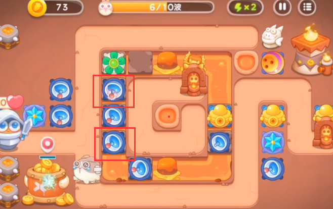 《<a href=https://cqasw.com/game/805.html target=_blank class=infotextkey>保卫萝卜</a>4》饿龙传说第38关通关攻略