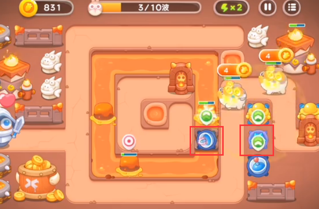 《<a href=https://cqasw.com/game/805.html target=_blank class=infotextkey>保卫萝卜</a>4》饿龙传说第38关通关攻略