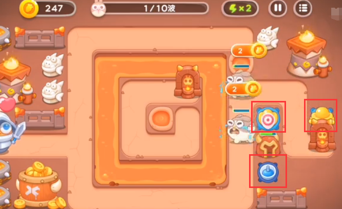 《<a href=https://cqasw.com/game/805.html target=_blank class=infotextkey>保卫萝卜</a>4》饿龙传说第38关通关攻略