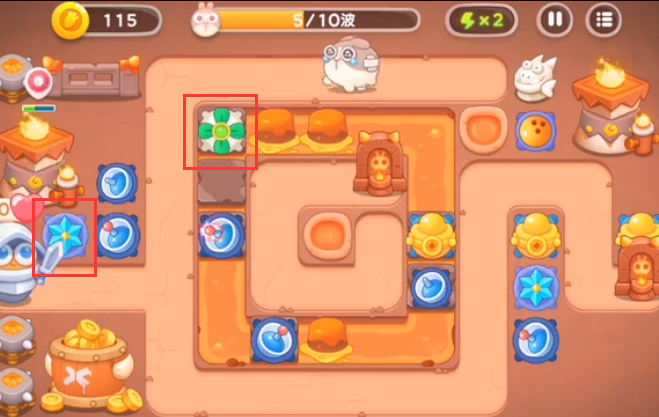 《<a href=https://cqasw.com/game/805.html target=_blank class=infotextkey>保卫萝卜</a>4》饿龙传说第38关通关攻略