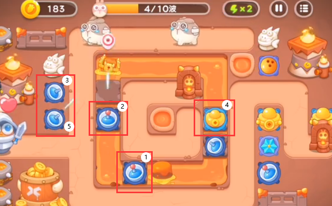 《<a href=https://cqasw.com/game/805.html target=_blank class=infotextkey>保卫萝卜</a>4》饿龙传说第38关通关攻略